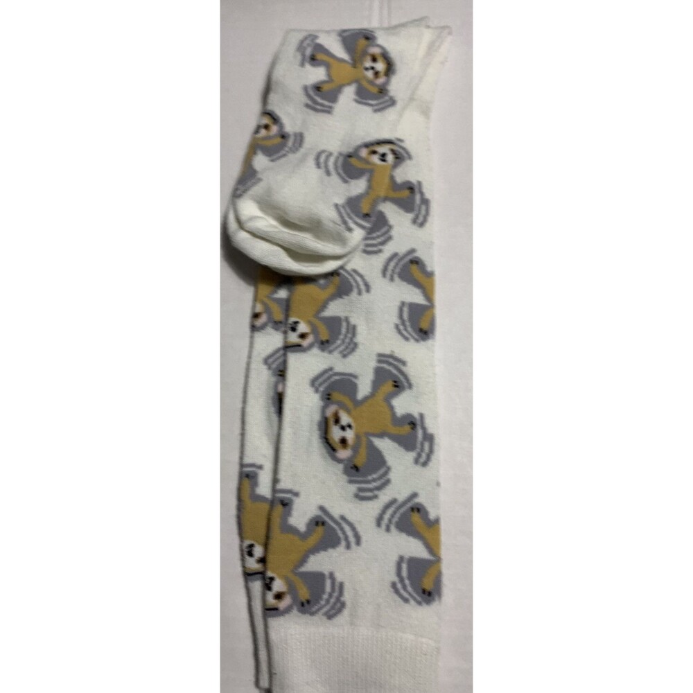 Women's Snow Monkey Knee High Socks - Xhilaration White 4-10